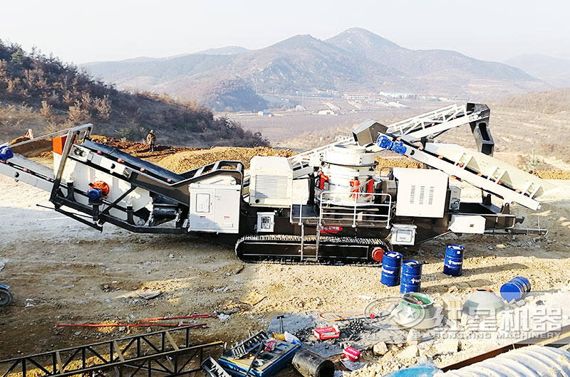 履帶式石頭破碎機(jī)船型機(jī)身，耐磨抗壓