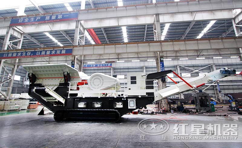 履帶移動碎石機，油電兩用，省心省力