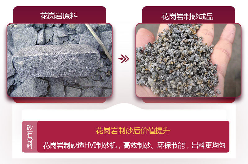 花崗巖制砂后，價值提升 