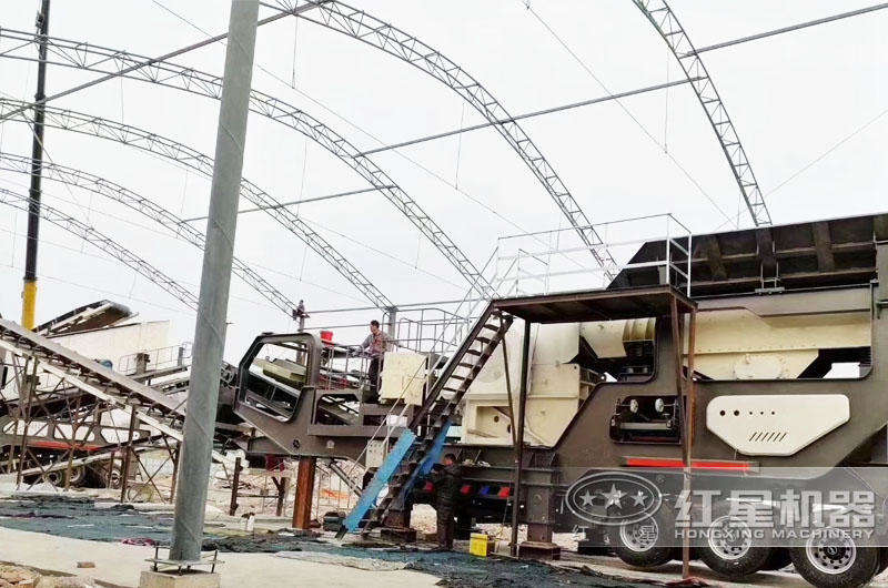 鄂破移動破碎站現場搭建，操簡單方便
