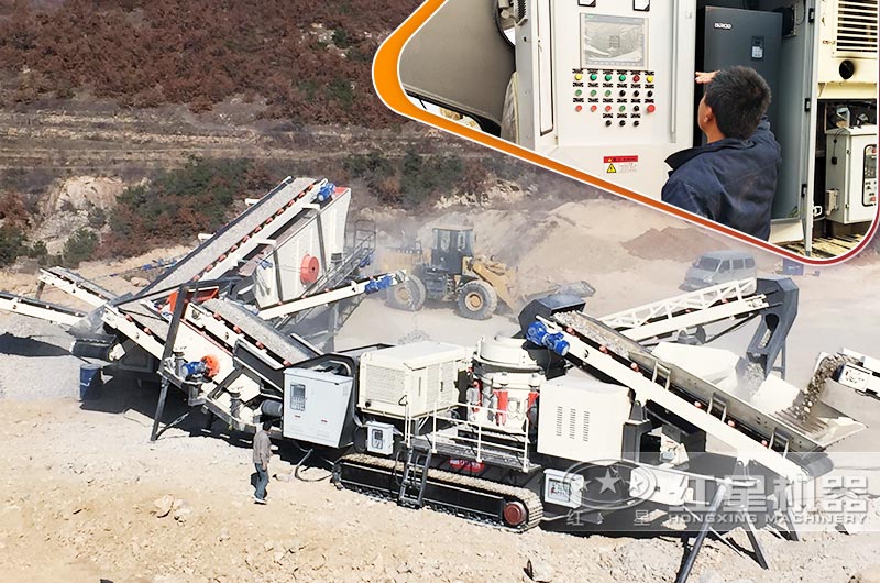 移動履帶石頭破碎機(jī)，一人可操作